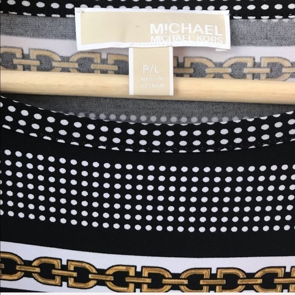 MICHAEL Michael Kors petite striped nautical long sleeve top size LP - Picture 4 of 7